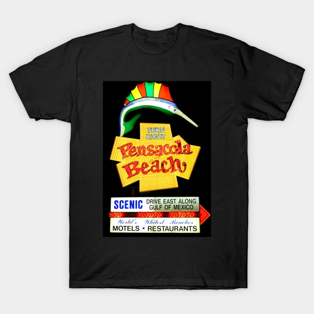 Pensacola Beach Turn Right T-Shirt by BadHabitsLounge